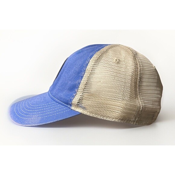 Marthas Vineyard Comfort Colors Trucker Hat Cap Mesh Back Blue Beige Embroidered - Picture 3 of 8